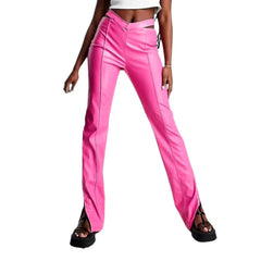 Pantalones vaqueros ajustados con costuras delanteras para mujer