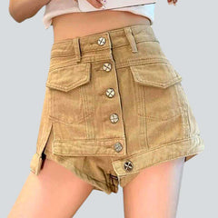 Falda pantalón vaquera abotonada en capas