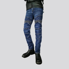 Slim men biker jeans