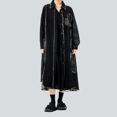 Vestido vaquero de patchwork oscuro