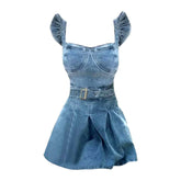 Vintage street women jean dress