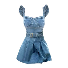 Vintage Street Damen Jeanskleid