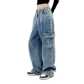 Vaqueros holgados de carga urbana para mujer