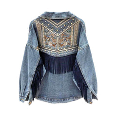 Chaqueta vaquera de mujer de gran tamaño
