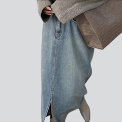 Falda vaquera larga vintage de estilo urbano