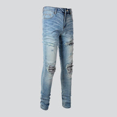 Jeans mit Patches im Used-Look für Herren