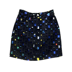 Minifalda vaquera bordada