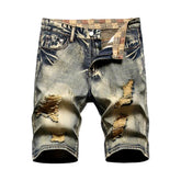 Yellow cast men denim shorts