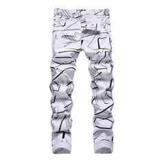 Skinny Jeans für Herren mit Grafikdruck