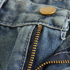Langer Jeansrock im Vintage-Patchwork-Stil