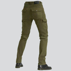 Vaqueros biker de hombre color caqui de invierno