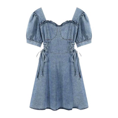 Jeanskleid mit Puffärmeln für Damen