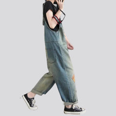 Painted y2k women jean jumpsuit