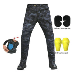 Vaqueros biker de hombre en gris militar