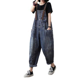 Mono vaquero vintage azul para mujer