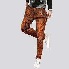 Vintage orange jeans for men
