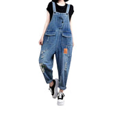 Patchwork women denim jumpsuit