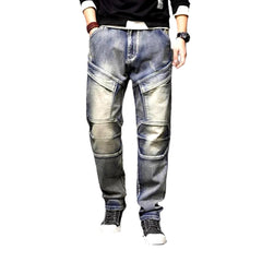 Vaqueros vintage de patchwork para hombre