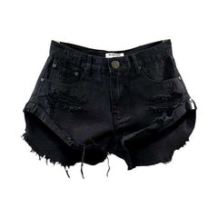 Stark zerrissene Damen-Jeansshorts