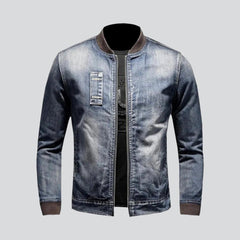 Chaqueta vaquera sherpa estilo motero para hombre