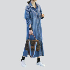 Shirt like urban denim dress