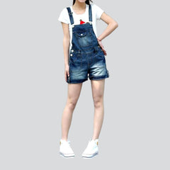 Short women denim romper