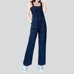 Schlichter Jeans-Overall mit weitem Bein