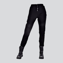 Pantalones vaqueros ajustados de motociclista de cintura media