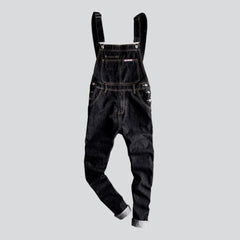 Slim black men jeans jumpsuit