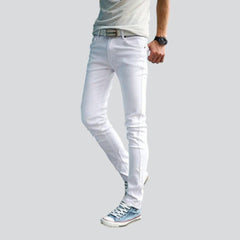 Slim fit men white jeans