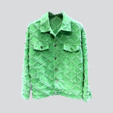 Schlanke Ornament Herren Jeansjacke