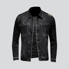 Slim street men denim jacket