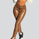 Gewachste Damen-Jeans mit Schlitzsaum