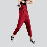 Einfarbiger Jeans-Jumpsuit für Damen