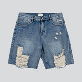 Gerade Distressed Jeans-Shorts für Damen