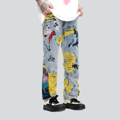 Vaqueros rectos de cintura media para hombre