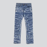 Gerade Herren Patchwork Jeans