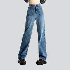 Vaqueros de bolsillo recto para mujer
