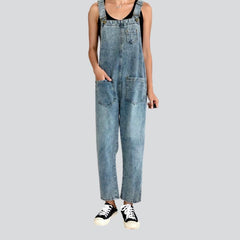 Jeans-Jumpsuit mit gerader Tasche für Damen
