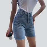 Gerade Damen Jeansshorts
