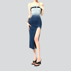 Strapless  women jean dress