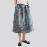 Bemalter Jeansrock im Streetstyle