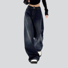 Street women high-waist jeans