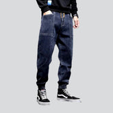 Streetwear dunkle Herren Denim Jogger