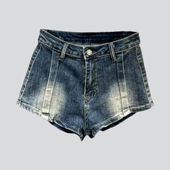 Streetwear dunkle Vintage-Jeansshorts