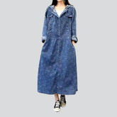 Streetwear-Jeanskleid mit Kapuze
