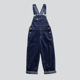 Gestreifte Baggy-Latzhose aus Denim für Herren