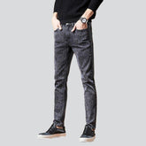 Gestreifte graue Jeans für Herren