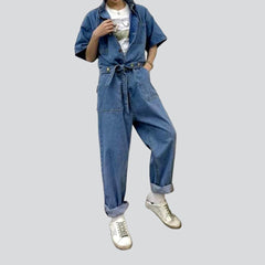 Stylischer Herren Jeansoverall mit Kragen