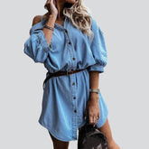 Stilvolles, lockeres Jeanskleid für Damen